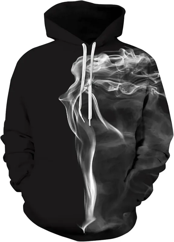 Sudaderas con capucha gráficas para hombre Sudadera con capucha unisex con estampado novedoso, sudadera con estampado 3D y bolsillo, sudadera con capucha gráfica cálida de manga larga Me