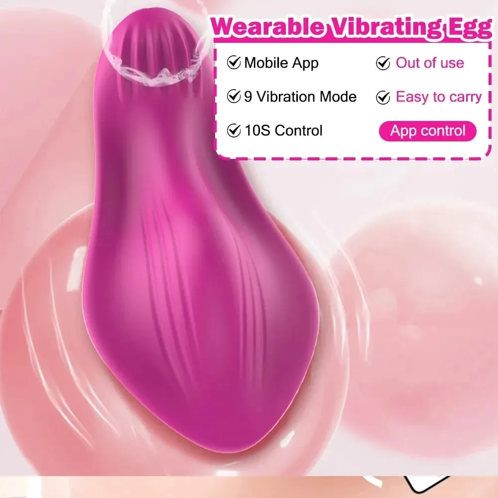 Φορέσιμα εσώρουχα Bluetooth Vibrator Vagina Clitoris Stimulator Massager APP Control Φορητό Δονούμενο παιχνίδι αυγών σεξ για ενήλικες — image 3