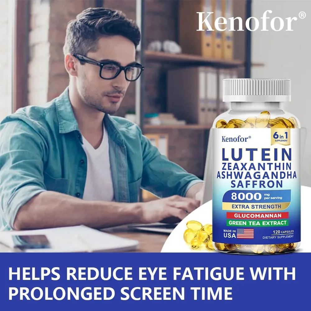 Lutein and Zeaxanthin Supplements 8000mg Per Serving | Essential Eye Vitamins & Vision Health Dietary Supplement NON-GMO — image 4