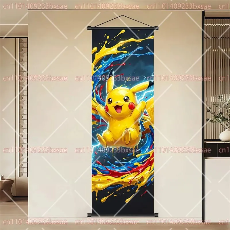 Pokémon Anime HD Scroll Painting Eevee Pikachu Suicune Charizard Mewtwo Διακόσμηση τοίχου με φόντο αφίσα Παιδικό δώρο — image 29