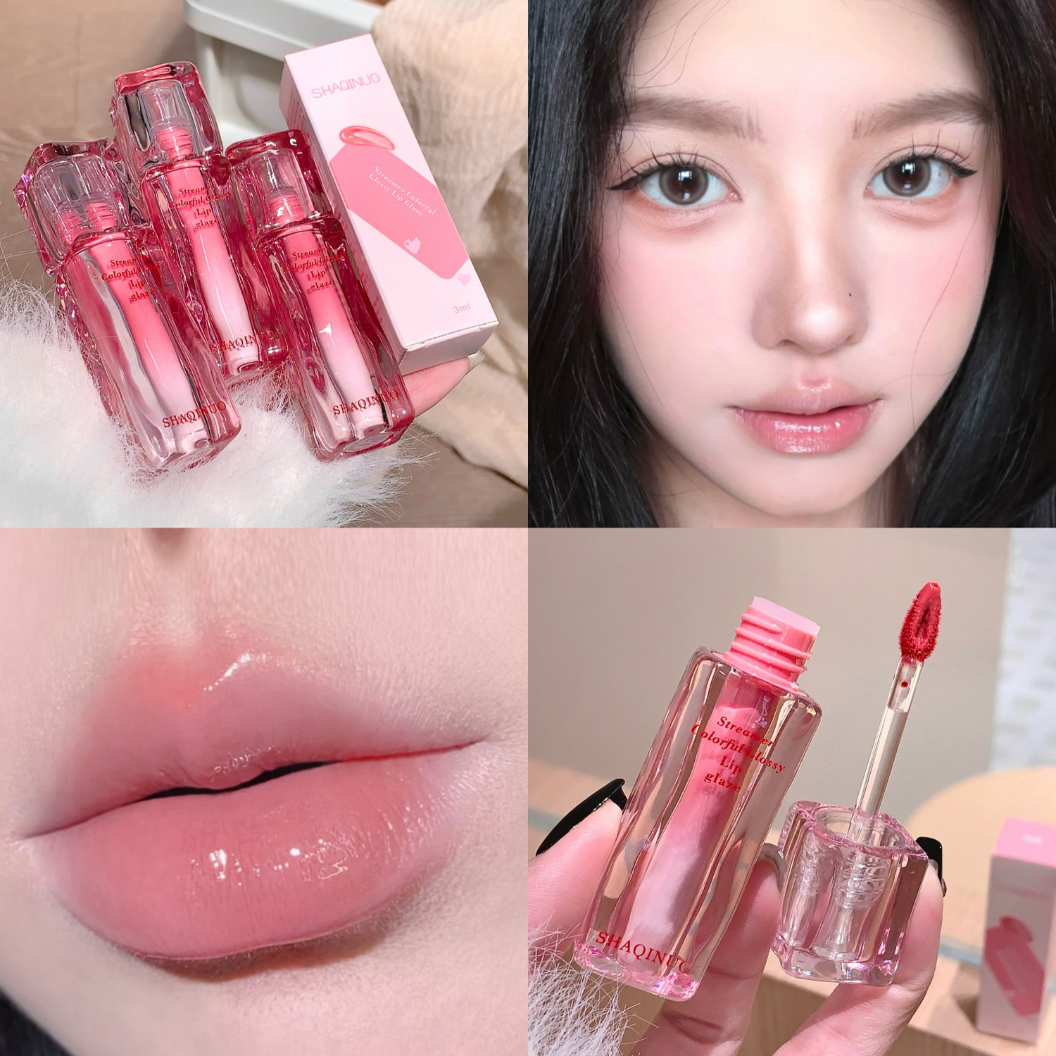 Brilho labial espelhado, hidratante, copo antiaderente, gelatina, batom líquido transparente, matiz de longa duração, óleo, maquiagem labial — image 5