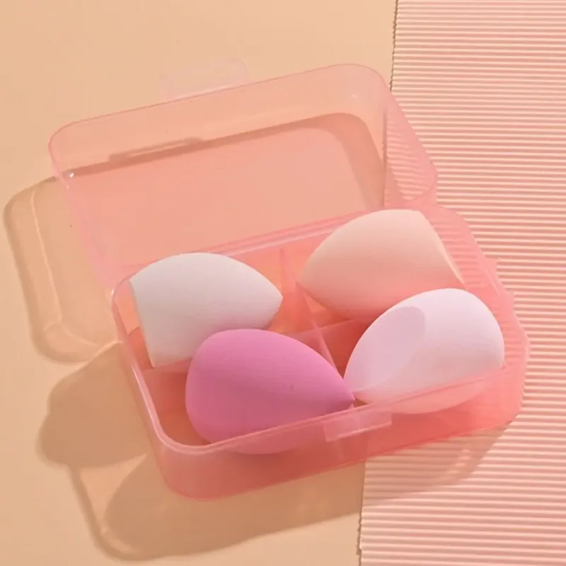4 pçs beleza pro fundação cosméticos puff conjunto seco molhado utilizável ferramenta de maquiagem pincéis mágicos com caixa esponja pó maquiagem — image 10