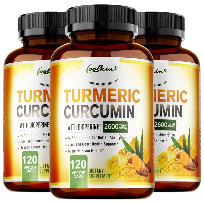 Turmeric Curcumin Capsules - with Black Pepper - Helps Joint Antioxidant & Immune System Anti-Inflammatory — image 8