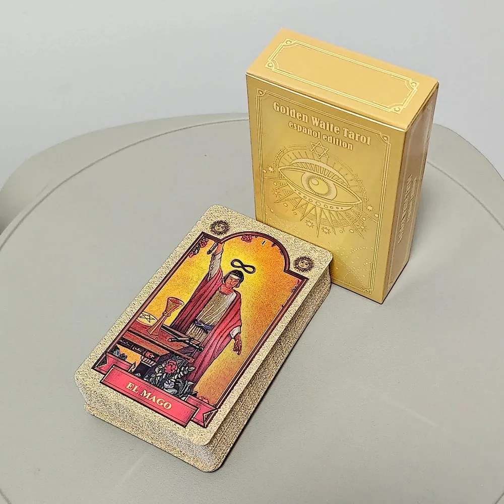10.3*6cm Golden Waite Tarot Spanish Language Español 78 Pcs Tarot Cards Pocket Edition