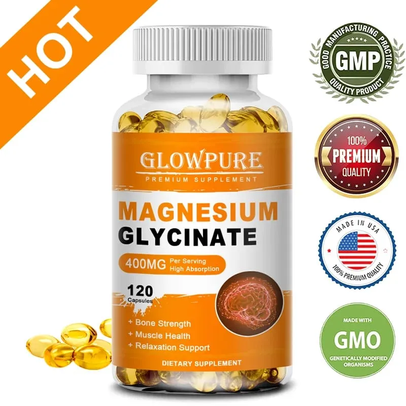 Magnesium Glycinate for Sleep Brain Nervous System Bone Muscle Relieve Anxiety Heart Health — image 2