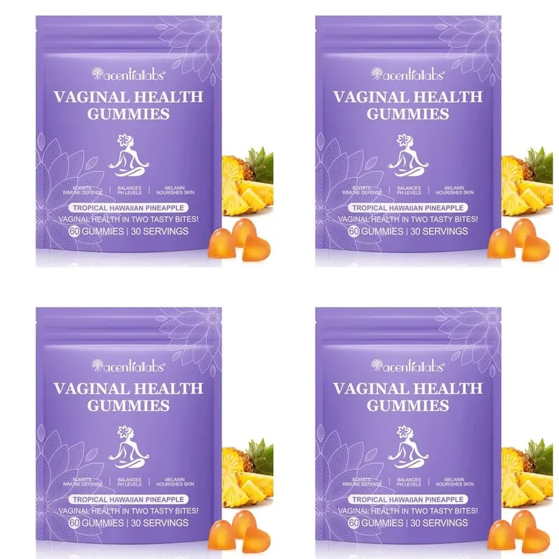 Acentiallabs Vaginal Health Gummies με Bacillus Coagulans και βιταμίνη C Υποστηρίζει την άμυνα του ανοσοποιητικού και το PH Balance 60 Gummies