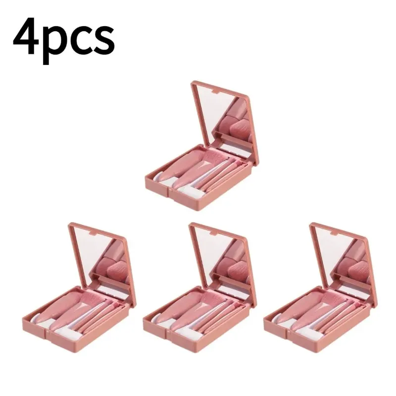 Brushes Small Complete Function Cosmetic Brushes Kit With Case And Mirror 5pcs Travel Size Makeup Brushes Set Mini Makeup — image 10