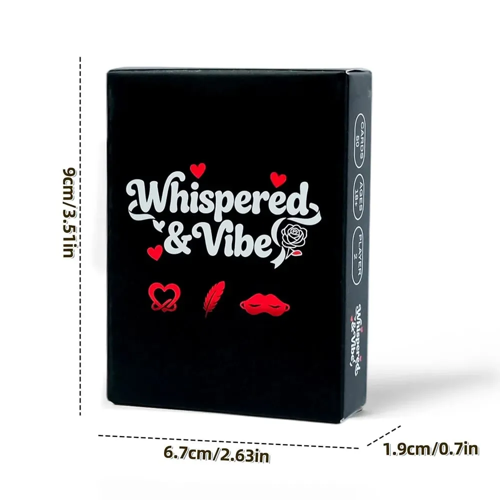 Παιχνίδι με κάρτες "Whispered & Vibe" για την οικειότητα του ζευγαριού—50 ερωτικές προκλήσεις και ρομαντικές συμβουλές το τέλειο δώρο επετείου για ζευγάρια