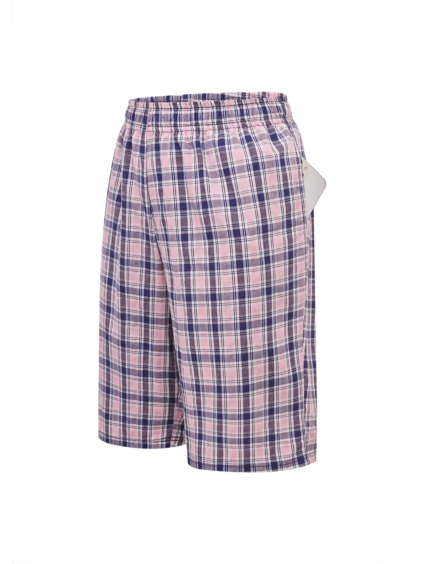 Men's Long Beach Flat Corner Pants Casual Checkered Elastic Waistband Comfortable Home Casual Sleeping Youth Boxing Pants Mens — image 12