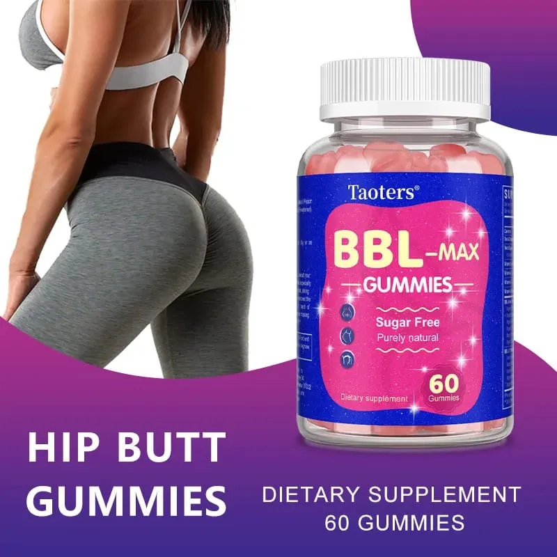 Γυναικεία ούλα μεγέθυνσης γλουτών - BBL- MAX Gummies - με πολυβιταμίνες και φυτικά εκχυλίσματα