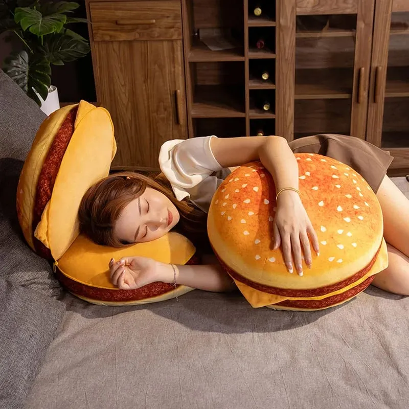 Νέο Creative Burger Λούτρινο Παιχνίδι Μαλακό Μαξιλάρι Μαξιλάρι Μαξιλάρι Χάμπουργκερ Καρέκλα Μαξιλάρι για αγόρια κορίτσια Παιδιά Δώρο γενεθλίων