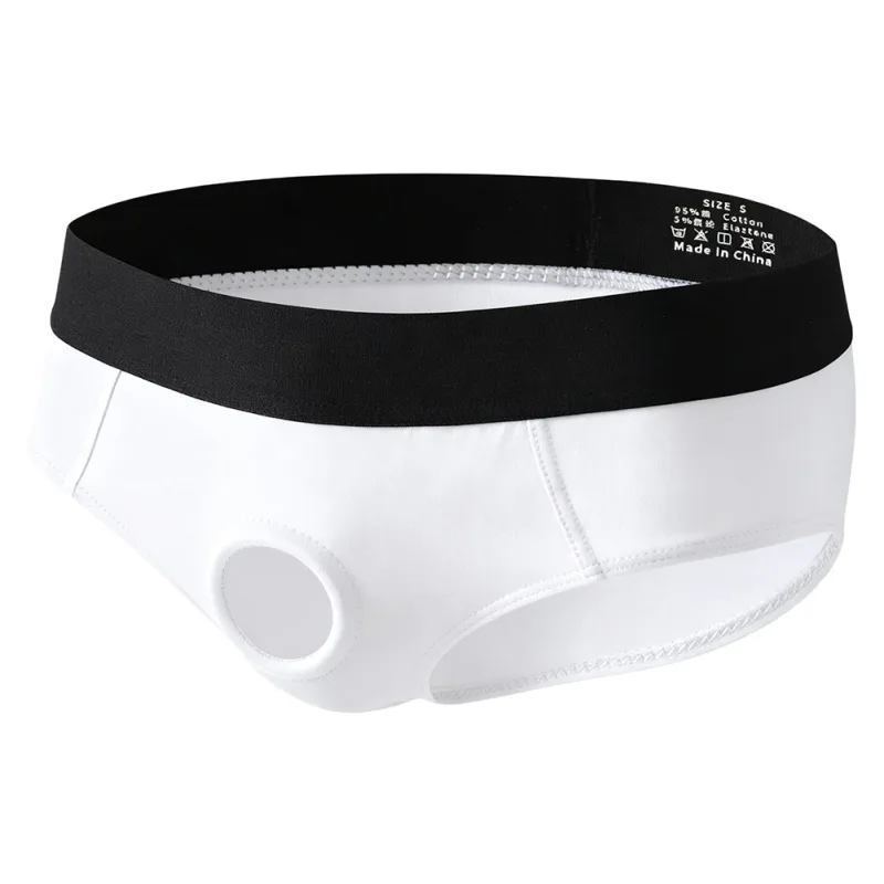Men Front Hollow No Pouch Briefs Underwear Gay Erotic Lingine Panties Nightwear Hollow Out Open Front Underpants — image 11