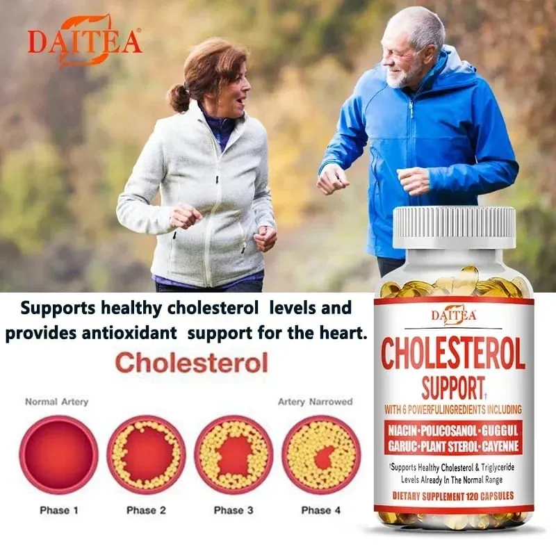 Daitea Cholesterol Support Supplement - Lowers LDL and Triglycerides Immune System Relieves Anxiety Naturally Adrenal Health — image 3