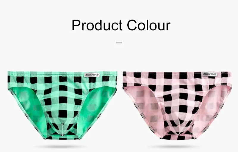 Fashion Plaid Underwear Cotton Soft Elastic Men Briefs Breathable Comfortable Youth Underpants Mens Sexy U Bulge Pouch Panties — image 21