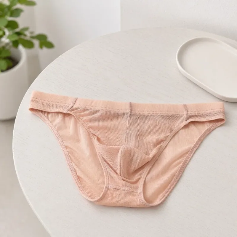 Lingerie Men Mesh Triangle Panties Low Waist Breathable Men Thin Briefs Transparent Thin Soft Underwear for Men Daily Wear — image 11