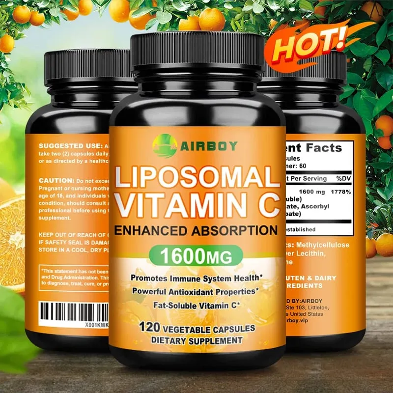 Liposzómális C-vitamin 1600 mg - Elősegíti a kollagéntermelést az immunrendszer támogatása Erőteljes antioxidáns — image 6