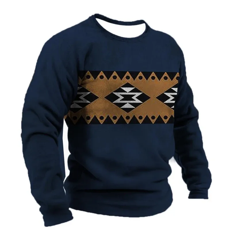 Vintage Ethnic Style Graphic Sweatshirts Spring Autumn Fashion Casual Long Sleeve 3D Printed Tops Loose Streetwear Mens Clothing — image 10