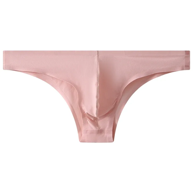 Half Hip Small Triangle Men's Underwear Low Waist Sexy Young Men Ice Silk Seamless Briefs Summer Lightweight Breathable Panties — image 20