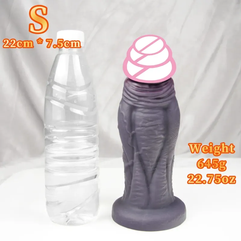 Τεράστιο πρωκτικό Dildo Buttplug Αυνανιστής πρωκτού σιλικόνης με 4 μεγέθη Big Dick Prostate Massager Spot Stimulation Sex Toys 18+ — image 10
