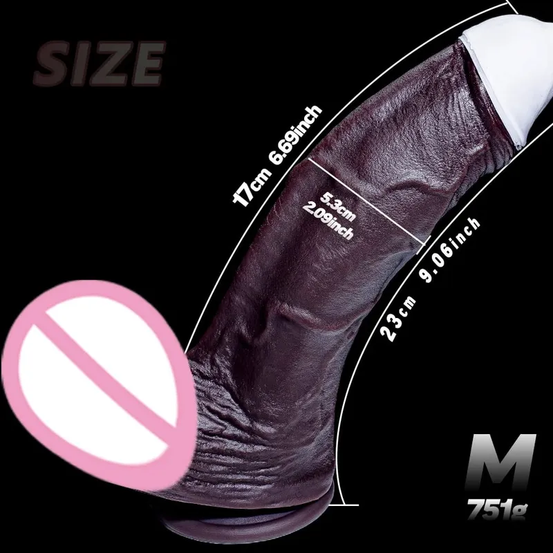 Νέο ρεαλιστικό μαλακό διπλό σιλικόνης Big Dildo κολπικό αυνανισμό βεντούζα πορνό Dick γυναίκα πρωκτικό σεξ παιχνίδι 2χρωμων πέους 6 μεγεθών