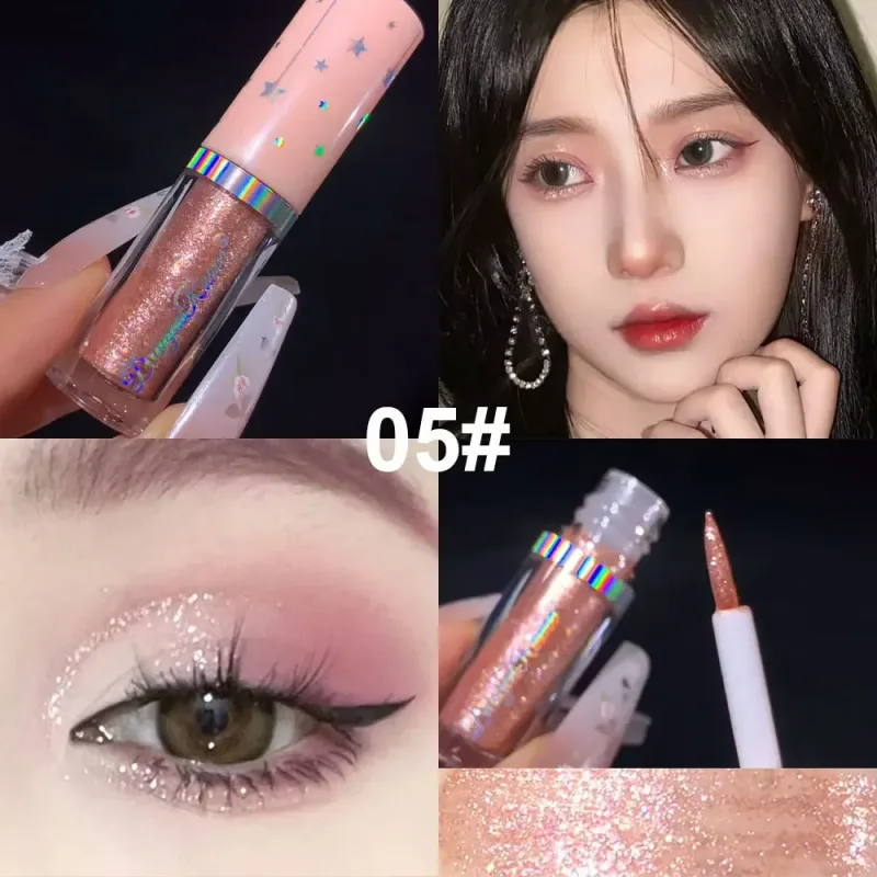 Blue Sequins Liquid Eyeshdaow Glitter Gel Fényes fémes szemceruza Pen Diamond Shimmer Vízálló Eye Beauty Party Smink eszköz — image 11