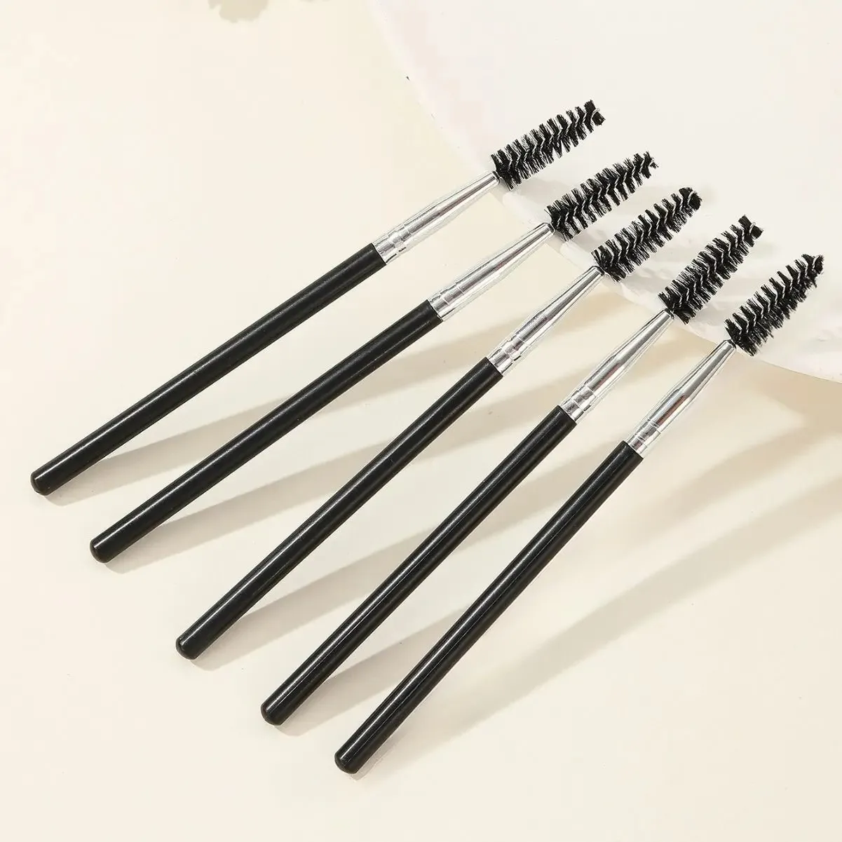 3/5/10pcsoft escova de sobrancelha escova de cílios profissional contorno olho sobrancelha delineador pincéis de maquiagem olhos mistura pincéis cosméticos — image 5