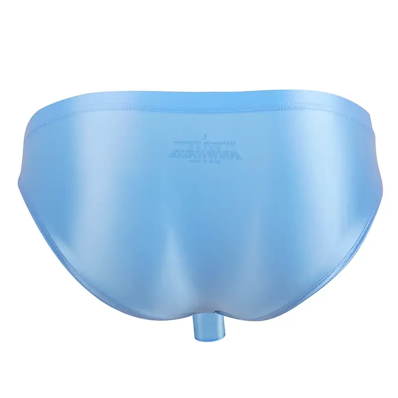 High Elastic Bikini Briefs gay Men's glossy underwear open Pouch Panties Men Smooth gay underwear — image 3