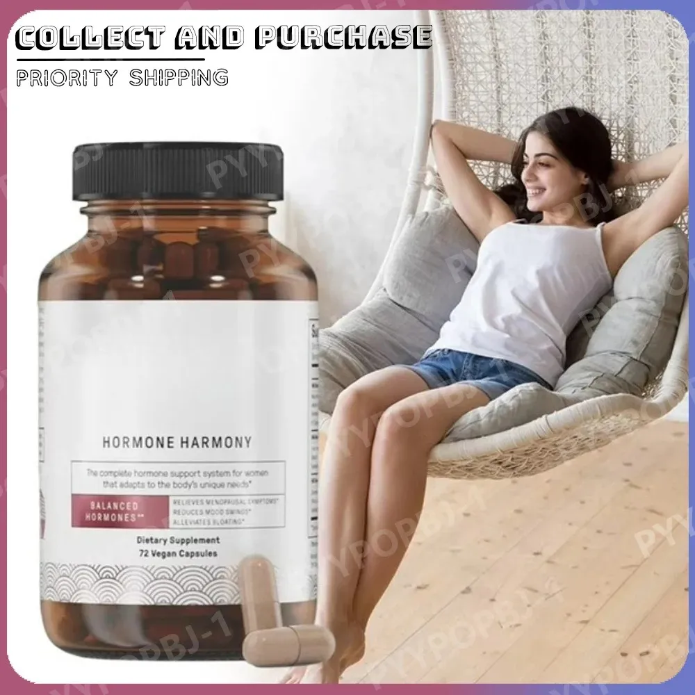 Hormone Harmony Capsules with Natural Herbal Supplement Wellness Support for Women Relief Menopause Hormonal Balance 72 Count — image 1