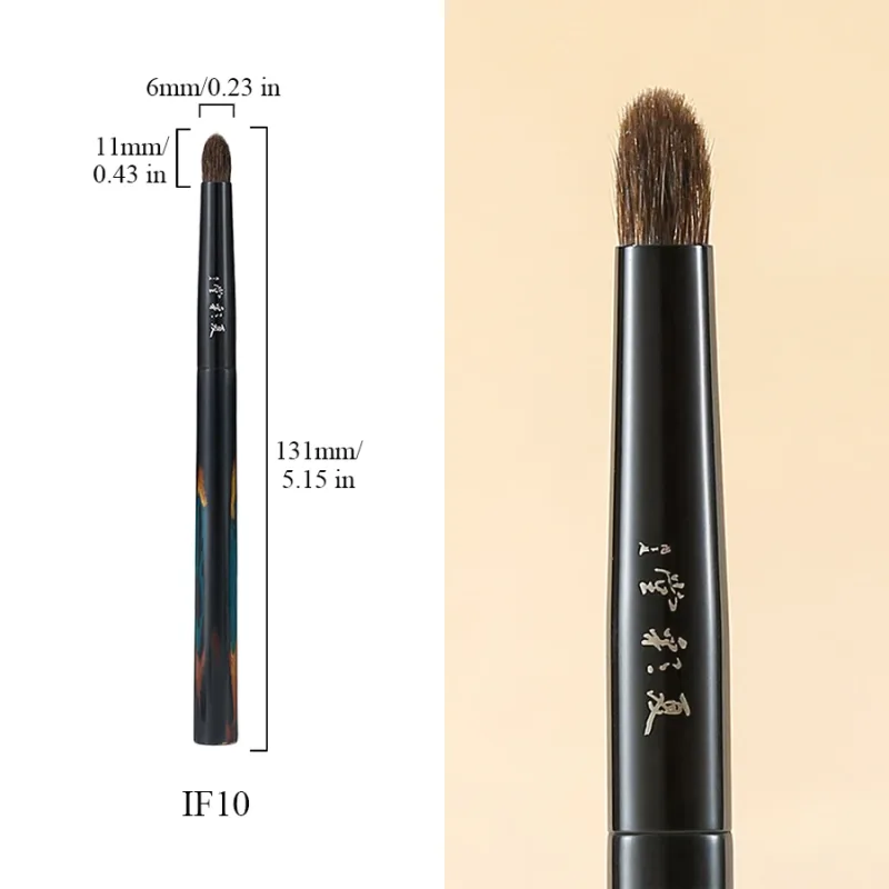 Macio misturado sable lynx cabra cabelo artesanal escova de maquiagem sombra de olho mistura escova luxo laca chinesa lidar com pincéis de maquiagem