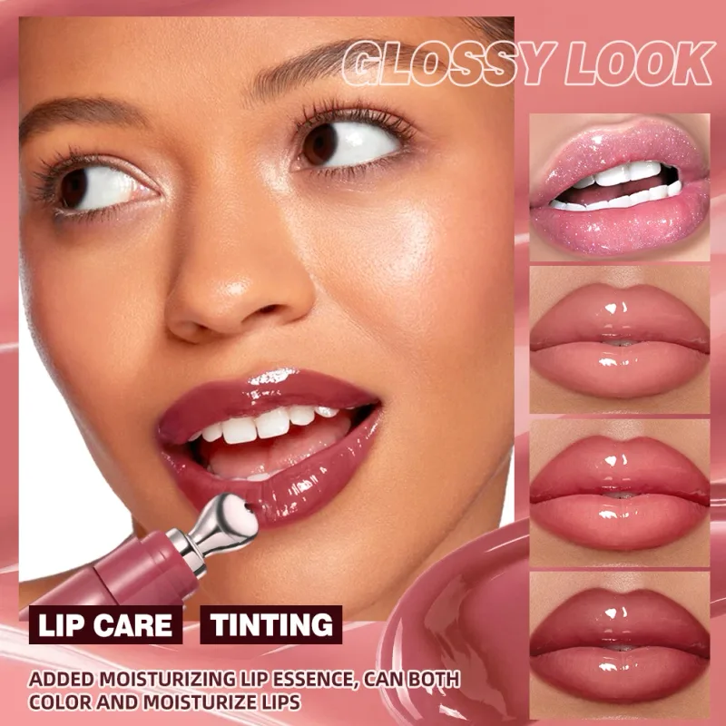 Mirror Pearl Lipgloss μακράς διαρκείας ενυδατικό κραγιόν λάμψη Glitter Lip glaze Αντικολλητικό Cup Jelly Pout Lip Tint Makeup