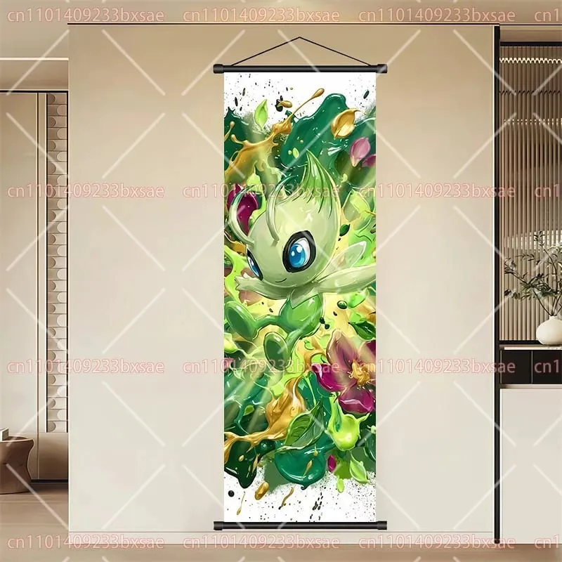 Pokémon Anime HD Scroll Painting Eevee Pikachu Suicune Charizard Mewtwo Διακόσμηση τοίχου με φόντο αφίσα Παιδικό δώρο — image 18