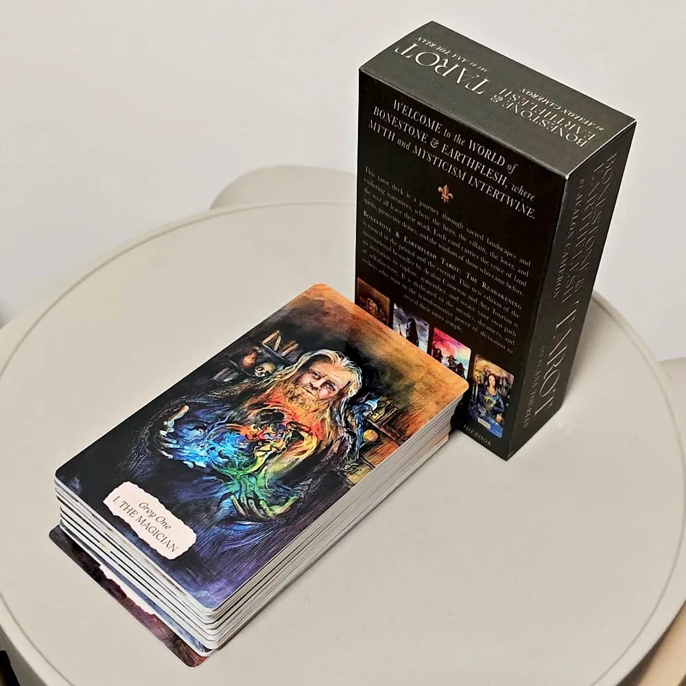 Bonestone & Earthflesh Tarot Deck 12*7cm – A Journey Through Through Myth Mysticism and Sacred Landscapes