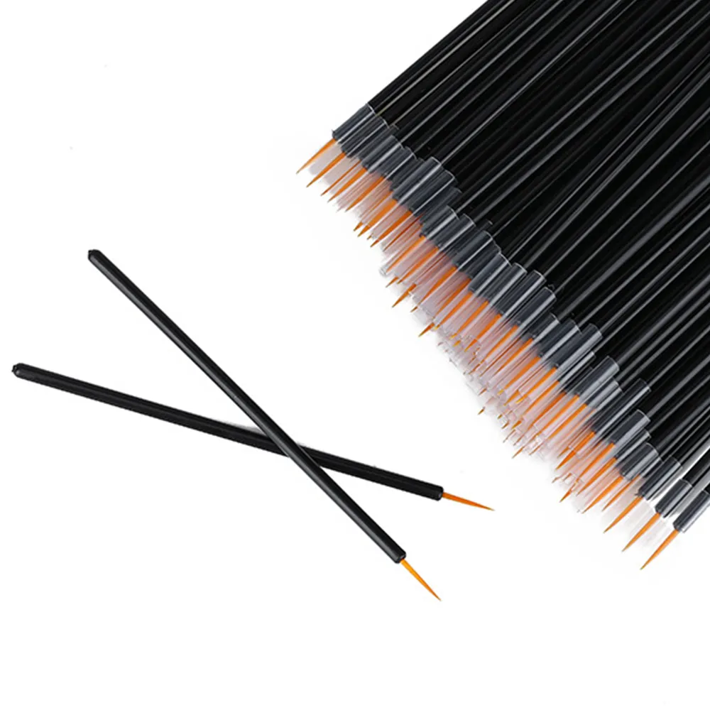50/100 τμχ Βούρτσες Eyeliner Βούρτσες Εφαρμογής Σκιών Βλεφαρίδων Βούρτσα χειλιών για Ζωγραφική Νυχιών Εργαλείο στυλό Εργαλείο στυλό Ραβδί βλεφαρίδων ματιών