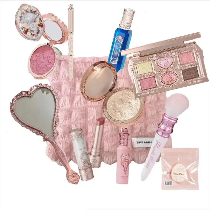 Flower Knows Makeup Set Midsummer Fairytales Flowerknows Foundation Little Angel Highlight Strawberry Rococo Lip Glaze 11pcs Kit — image 11