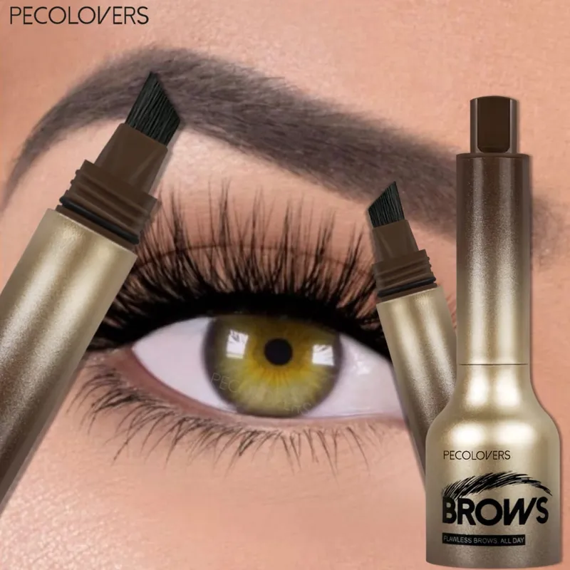 Professional 4 Pcs Eyebrow Products Makeup Set - Eyebrow Stamp & Eyebrow Powder & Small Brush Fill The Shapes of Eyebrow — image 2