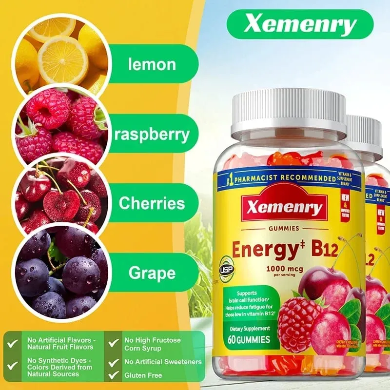Vitamin B12 Gummies - It Helps Maintain Energy Boosts Metabolism and Supports Bones and The Immune System — image 5