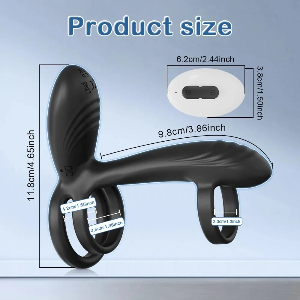 Remote Control Penis Ring Vibrator Sex Toy for Men Delay Time Prostate Massager 360° Rotation Twisting Vibrating Cock Rings 18+ — image 4