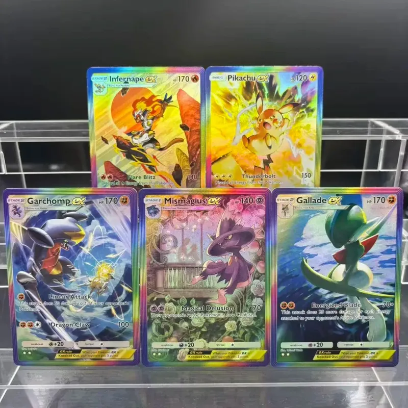 5 τμχ Κάρτες συλλογής DIY POCKET Mewtwo Leafeon ex Self Made Single Card Classic Game Anime Card Toy