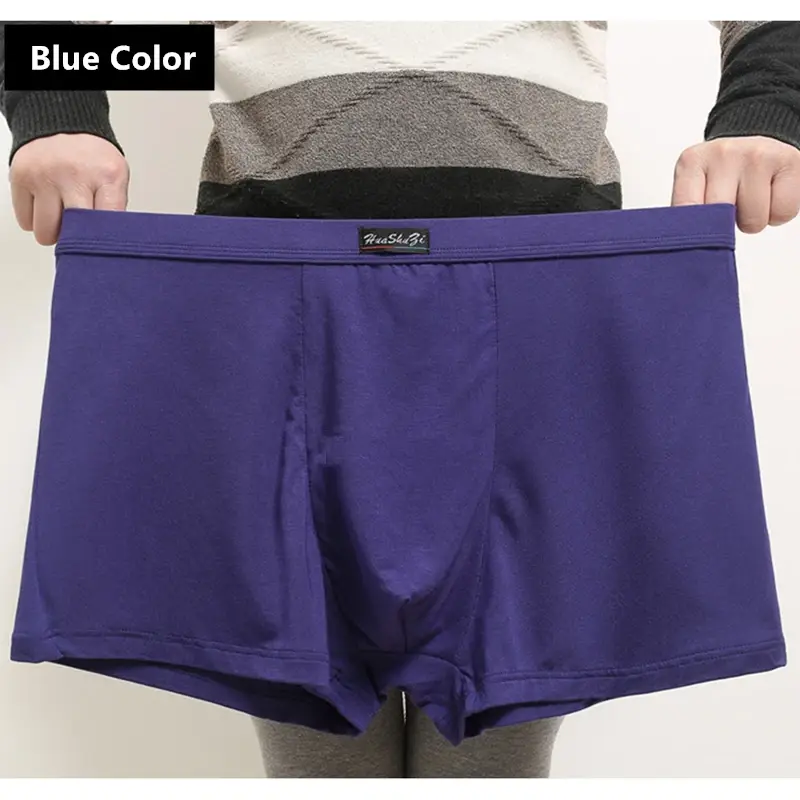 Boxer doux en Fiber de bambou pour homme, sous-vêtement surdimensionné, grande taille 8XL, 7XL et 6XL, sous-vêtements respirants, culotte solide, 140KG — image 10