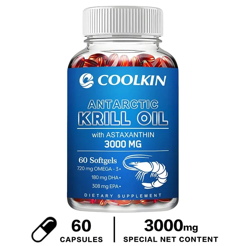 Antarctic Krill Oil 3000mg - Ωμέγα-3 EPA DHA Φυσική Ασταξανθίνη Μέγιστη Δύναμη για την υγεία της καρδιάς και των αρθρώσεων — image 10