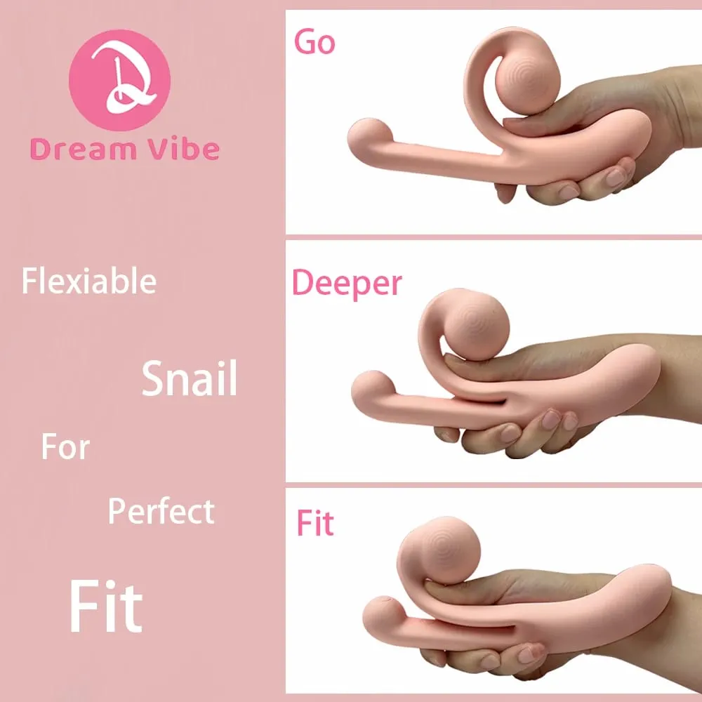 חילזון דילדו ויברטור מתכוונן קליט Fit חדירה G-Spot מנועים כפולים הנאה נשים צעצוע מין גירוי כפול צעצוע אהבה 18+ — image 2