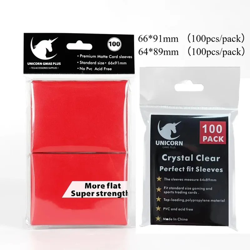 200PCS Card Sleeves Εμπορικές κάρτες Διπλής στρώσης Ματ μανίκια κάρτας τυπικού μεγέθους για Pokemon MTG Baseball Sport Card Game