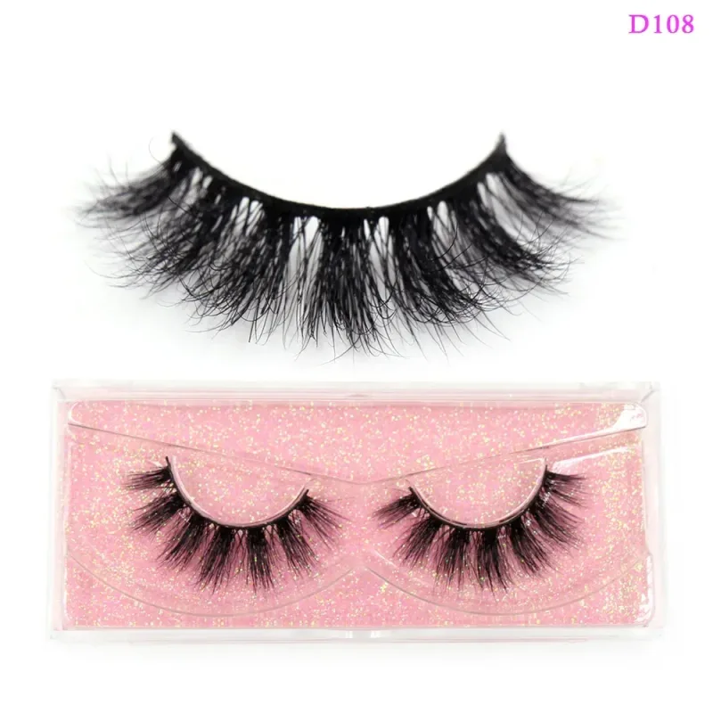 3D Mink Lashes Μαλακές τρίχες Ψεύτικες βλεφαρίδες Αφράτος όγκος Wispy Fake Lashes Extension Μακιγιάζ — image 14