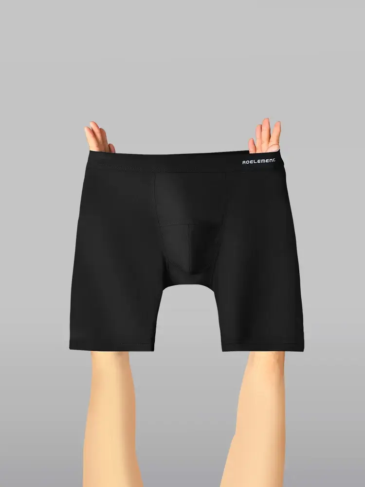 남성용 내마모성 다리 스포츠 스트레치 다리 속옷 파이브 쿼터 모달 복서 러닝 속건 복서 — image 9
