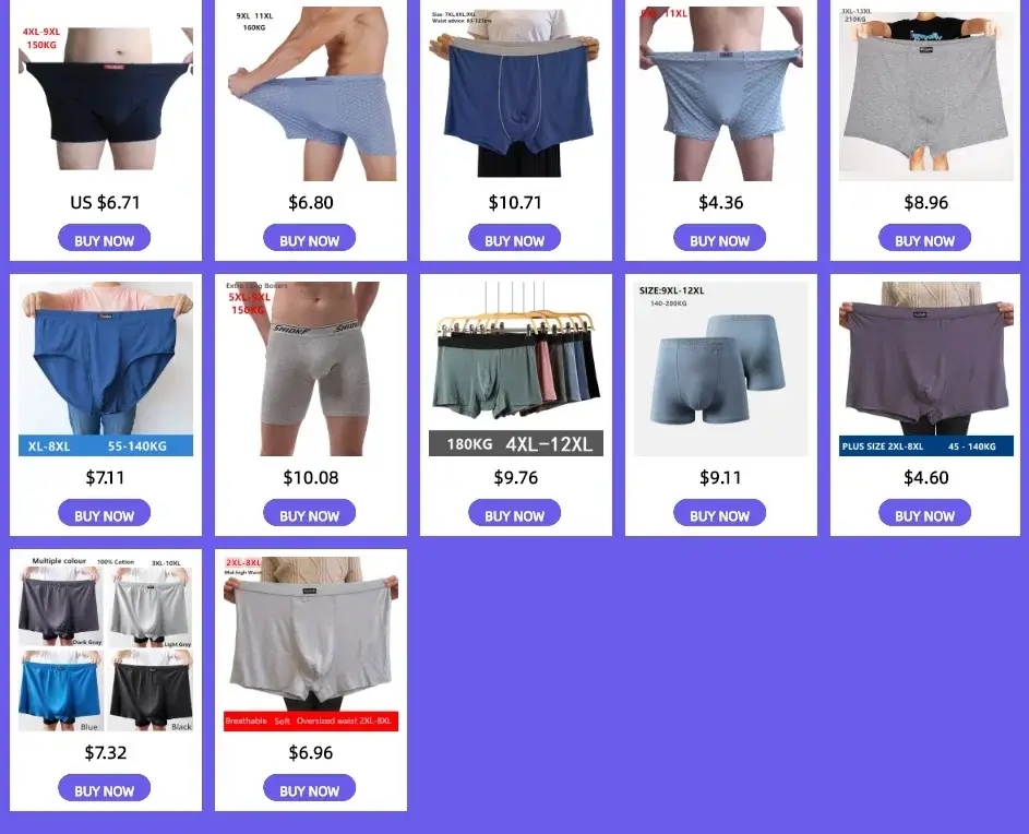 Boxer doux en Fiber de bambou pour homme, sous-vêtement surdimensionné, grande taille 8XL, 7XL et 6XL, sous-vêtements respirants, culotte solide, 140KG — image 19