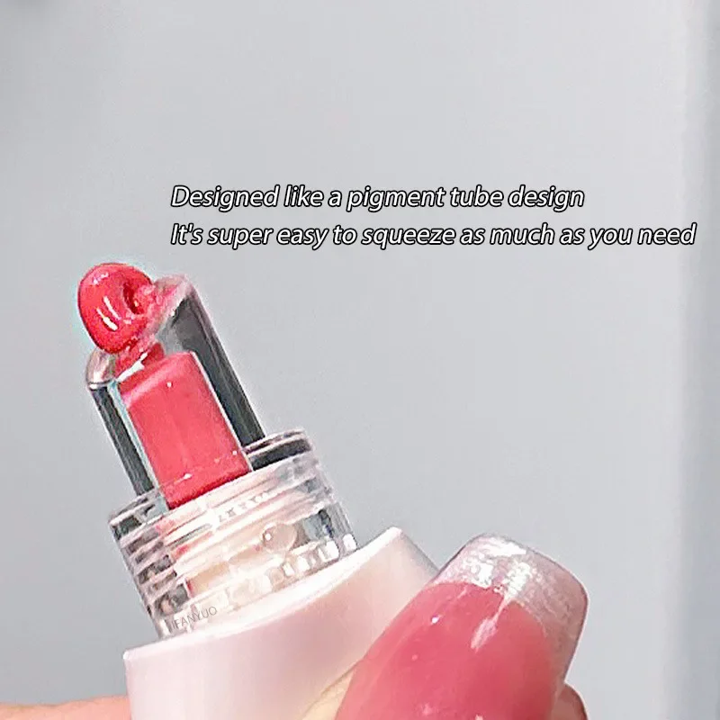 Geléia brilho labial espelho de longa duração água esmalte colorido hidratante batom cristal brilhante matiz labial coreano cuidados maquiagem