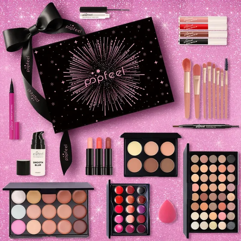Κιτ μακιγιάζ Κουτί δώρου Beauty Eyeshadow Palette Κραγιόν Κραγιόν Μάσκαρα Πινέλο Μακιγιάζ Πλήρες Σετ για Γυναίκες Γυναίκα Αρχάρια Φοιτητές — image 8