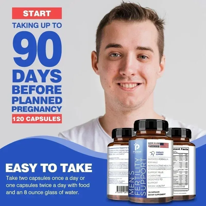 Fertility Capsules for Men Increase Sperm Quality Vitality Sperm Motility Count Booster Support Supplement — image 4