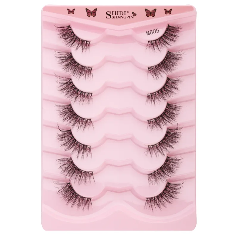Half EyeLashes Φυσικές χνουδωτές ψεύτικες βλεφαρίδες Cat Eye Lash 3D Faux Mink Lashes Εργαλείο μακιγιάζ για επέκταση βλεφαρίδων με φτερωτές — image 12