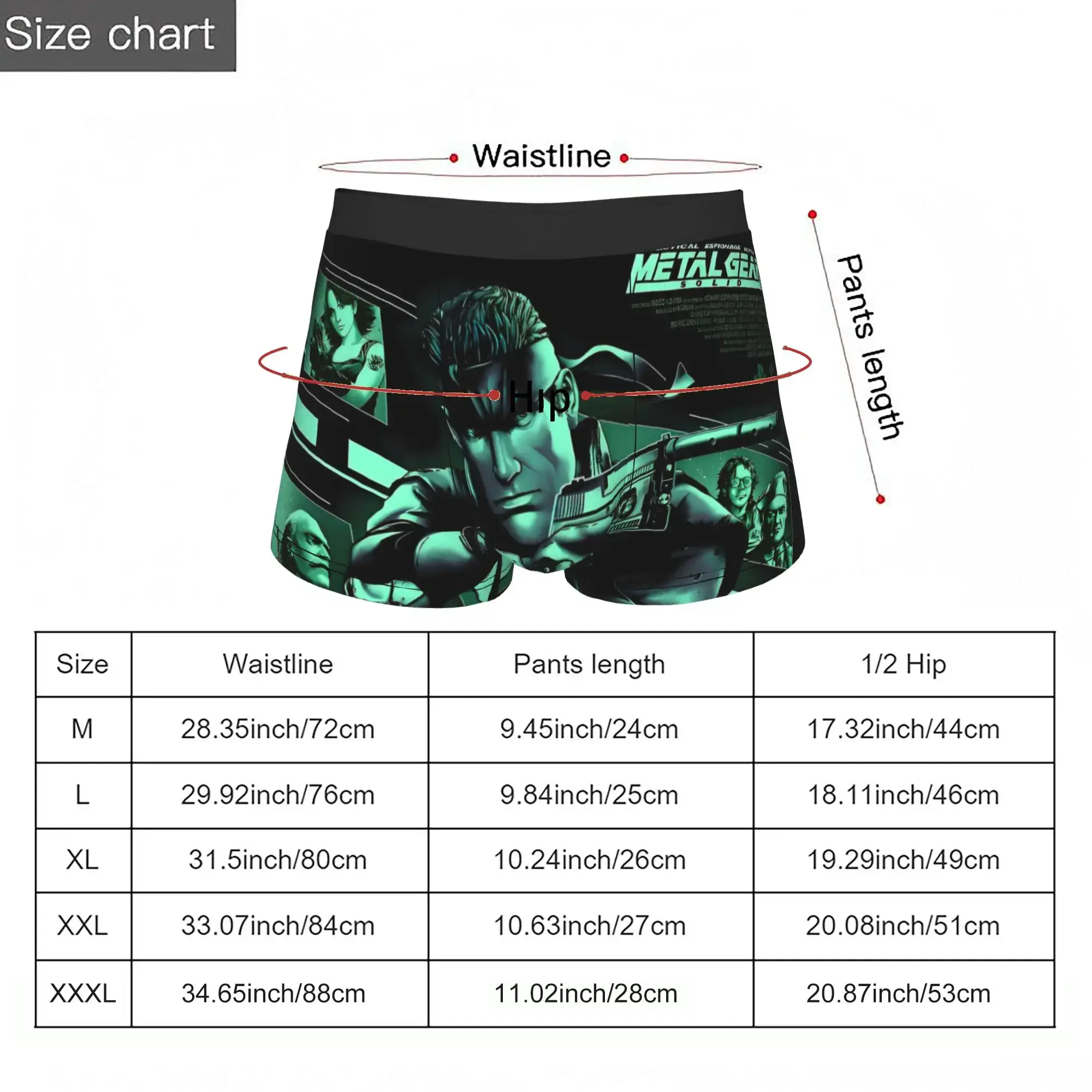 Male Fashion Metal Gear Soli Game Underwear Action Adventure Stealth Video Boxer Briefs Stretch Shorts Panties Underpants — image 6